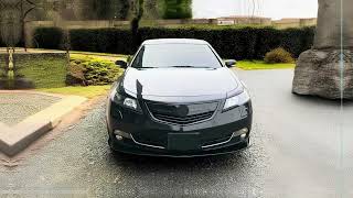 Front Grille with Upper Molding Trim for 2012–2014 Acura TL OE Style Gloss Black