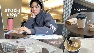 STUDY vlog 🧸 exams & papers, living in the library, getting out of a rut: productive days in my life