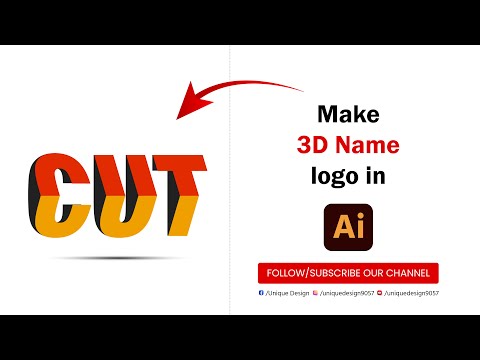 graphic design tutorial | make 3d text #graphicsdesign #illustratortricks #graphicdesigntutorial #