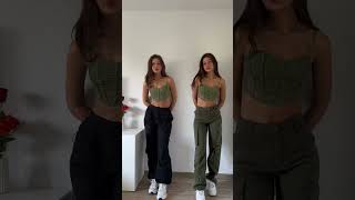 BERSHKA CARGO // Links in description ⬇️💚 #shorts #bershka #cargopants  #fashion #outfitinspo