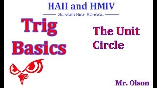 Trig Basics Video 2 - The Unit Circle