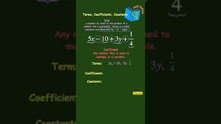 How to Identify Terms, Coefficients, & Constants in an Algebraic Expression|Math Defined with Mrs. C