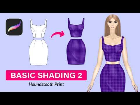 Procreate Beginner Fashion Illustration Part 2: Houndstooth & Shading