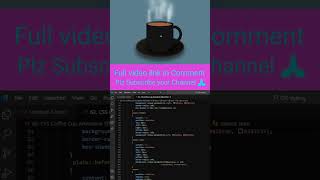 Coffee Cup Animation Effect Html and CSS Shorts video Web Tutorial Tamil #html #css #shorts #youtube