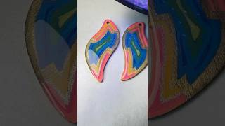 Art You Can Wear: Hand-Painted Earrings Time-Lapse.   #TimeLapseArt #StatementEarrings #art