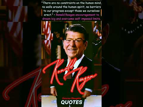 Ronald Reagan on Breaking Barriers 🌟🧠 || Diverse Thoughts #Shorts
