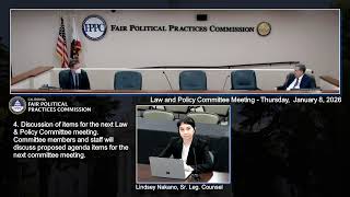 January 2026 Law and Policy Meeting