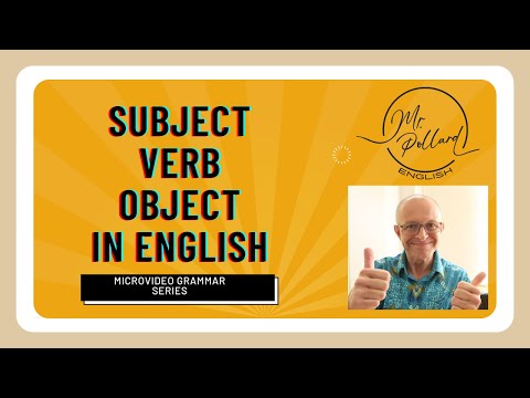 Subject Verb Object beginner: basic English sentence structure