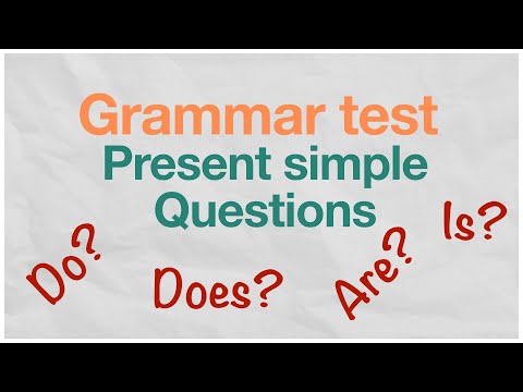 English Grammar Test for beginners | Present simple Questions | Do? Does? Are? Is?