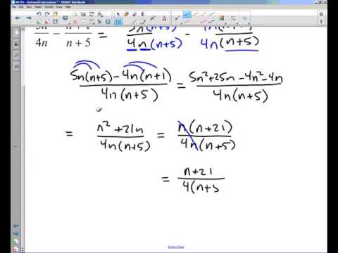 Rational Expressions Notes: Adding and Subtracting