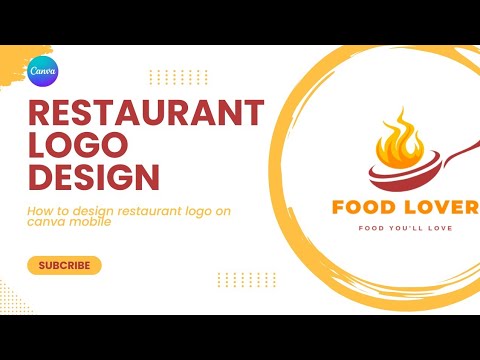 How to design restaurant logo design on canva mobile