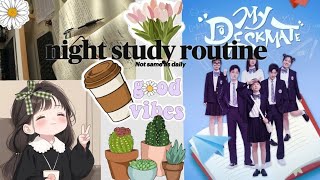 Night study routine / #Mydeskmate# turmeric milk❤️🌷🧿