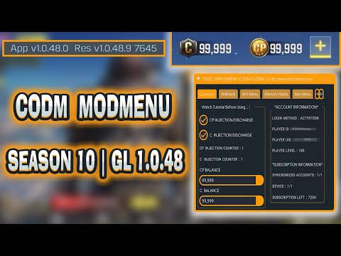 CODM GL MOD MENU SEASON 10 (1.0.48) - 99999 CP-C & Aimbot & Chams