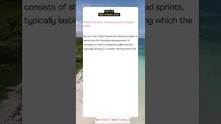 What is the Scrum framework, and how does it work?