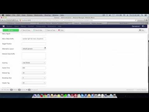 Genesis - Create menu modules