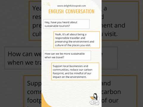 Sustainable Tourism Talk in English