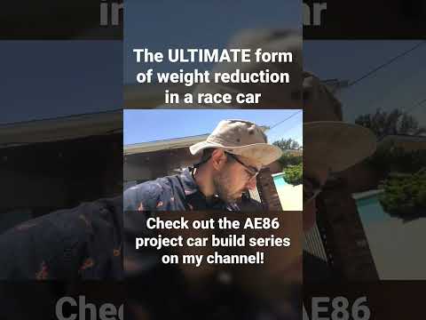 This is by far the most effective form of weight reduction in a race car. #ae86