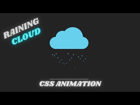 Cloud Raining Effect by using css and html #css #animation #html #coding #raining