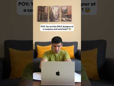 POV: You are the ONLY designer at a company and need help!? 😰 #uxdesign