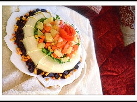 Amazing Salad decoration in 2min!! Easy Steps To impress Your Guests!!❤