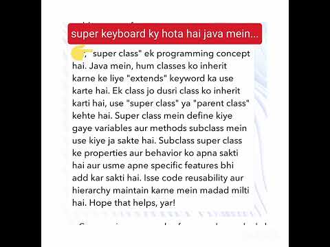 # java # interview preparation # SUPER @keyword... # go with flow 😀 happy learning..