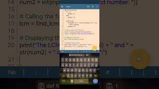 How to calculate LCM of two numbers using function in python #python #pythonprogramming