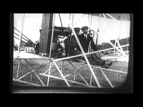 Test Flight of the Wright Brothers Military Airplane - 1909
