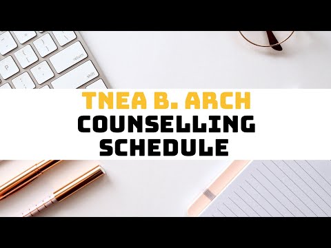 Schedule for b. arch admissions in Tamilnadu |TNEA counselling |TNEA 2021
