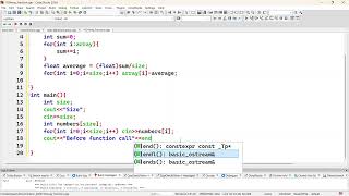 1D array functionCall