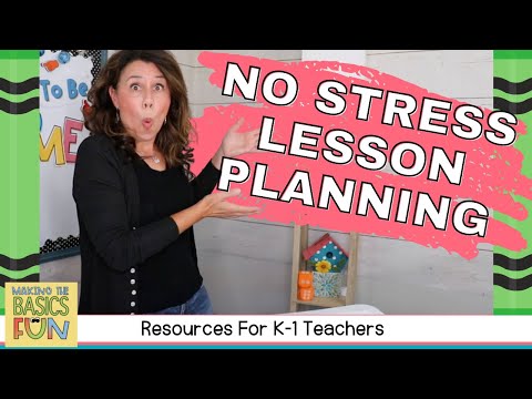 Simple Template For Easy Lesson Planning- Teaching Kindergarten and First-Grade