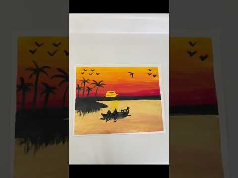 Nature painting #art #youtubeshorts #artshorts #fypage #acrylicpainting #homedecor