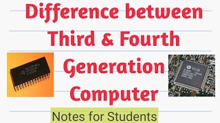 Difference Between Third and Fourth Generation Computer.