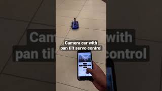 ESP32 Camera car with pan tilt servo control #shorts