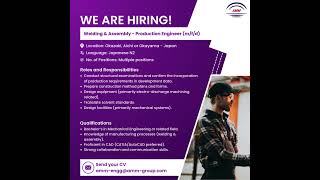 We’re #Hiring || Position: Welding & Assembly - Production Engineer (m/f/d)