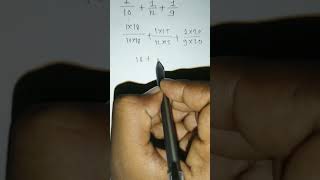 Three different denominator Cross Multiplication & addition #youtubeshorts