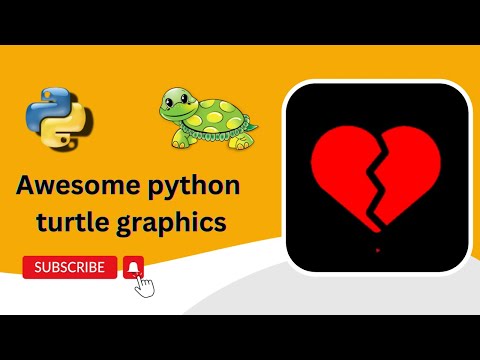 Python turtle graphics tutorial | Broken Heart Shape Design | Turtle graphics
