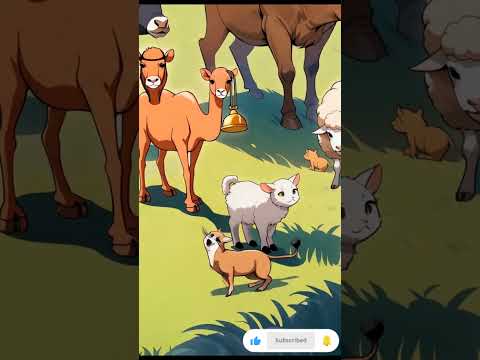 Funny Cat Playing with Cow, Buffalo, Sheep & Camels | Cute Animal Friends in Village