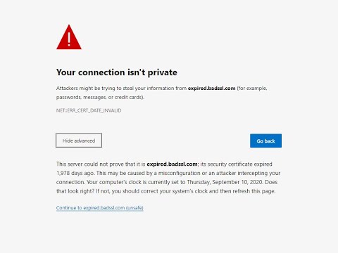 Sửa lỗi kết nối của bạn không phải là kết nối riêng tư NET::ERR_CERT_DATE_INVALID - Windows 7 - 2021