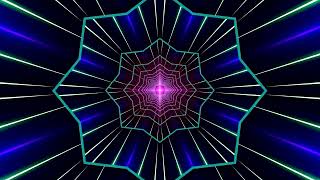 Abstract Neon Lines Tunnel vj Motion Loop background Video II free Video footage