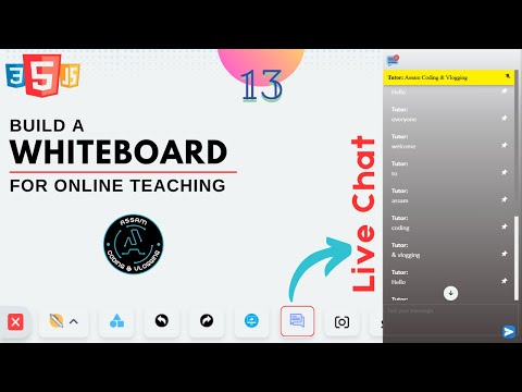 Build a Whiteboard with Live Chat Functionality | #13 | HTML, CSS & JS