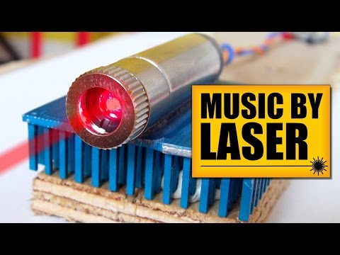 Sound transfer... BY LASER : DIY Experiments #3 LASER light music wireless