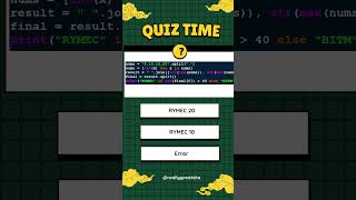Can you Crack the Quiz | what is the output 🤔