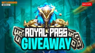 BGMI ROYAL PASS FREE ! Don't Miss This Giveaway || Royal Pass Giveaway Live! Don't Miss Your Chance!