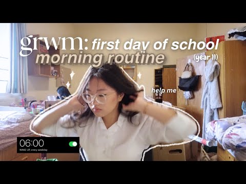 grwm: FIRST DAY OF SCHOOL (y11)📓🖇️ || boarding school, 6am morning routine