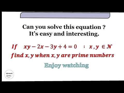 Interesting equation for prime numbers