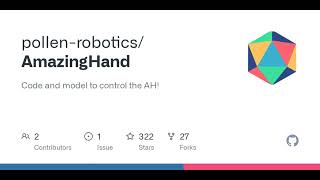 GitHub - pollen-robotics/AmazingHand: Code and model to control the AH!