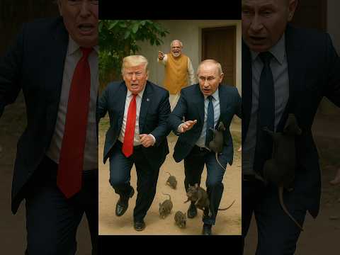 Trump and putin pranking Modi #funny #trump #modi #putin #politicalhumor #shorts