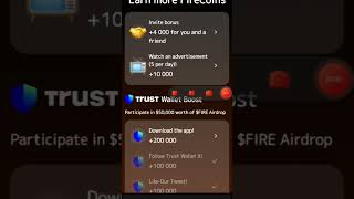 How to Complete the Trust Wallet Task on Firecoin | Easy Airdrop Withdrawal Guide!#crypto #Firecoin"