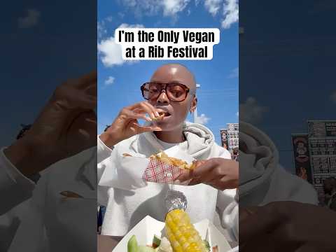 Being the only vegan at a rib festival wasn’t so bad 😅 #vegan #theonlyvegan