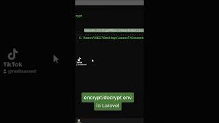 encrypt/decrypt env in Laravel  #laravel #webdevelopment #development #tricks #tips #programming